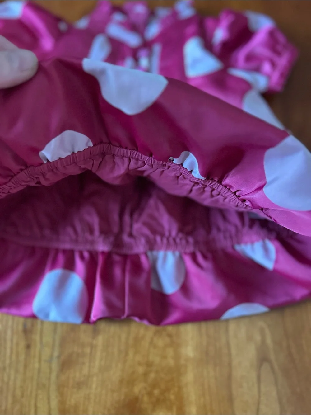 Gap baby pink satin polka dot bubble dress 0-3 months